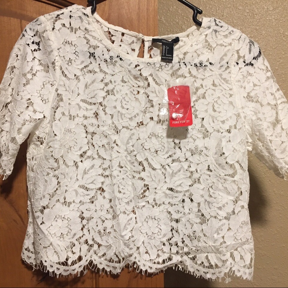 Floral white top